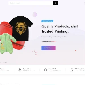 T-Shirt Printing Store - WordPress Website