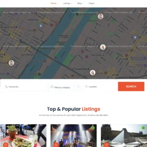 Interactive Map Listings - WordPress Website